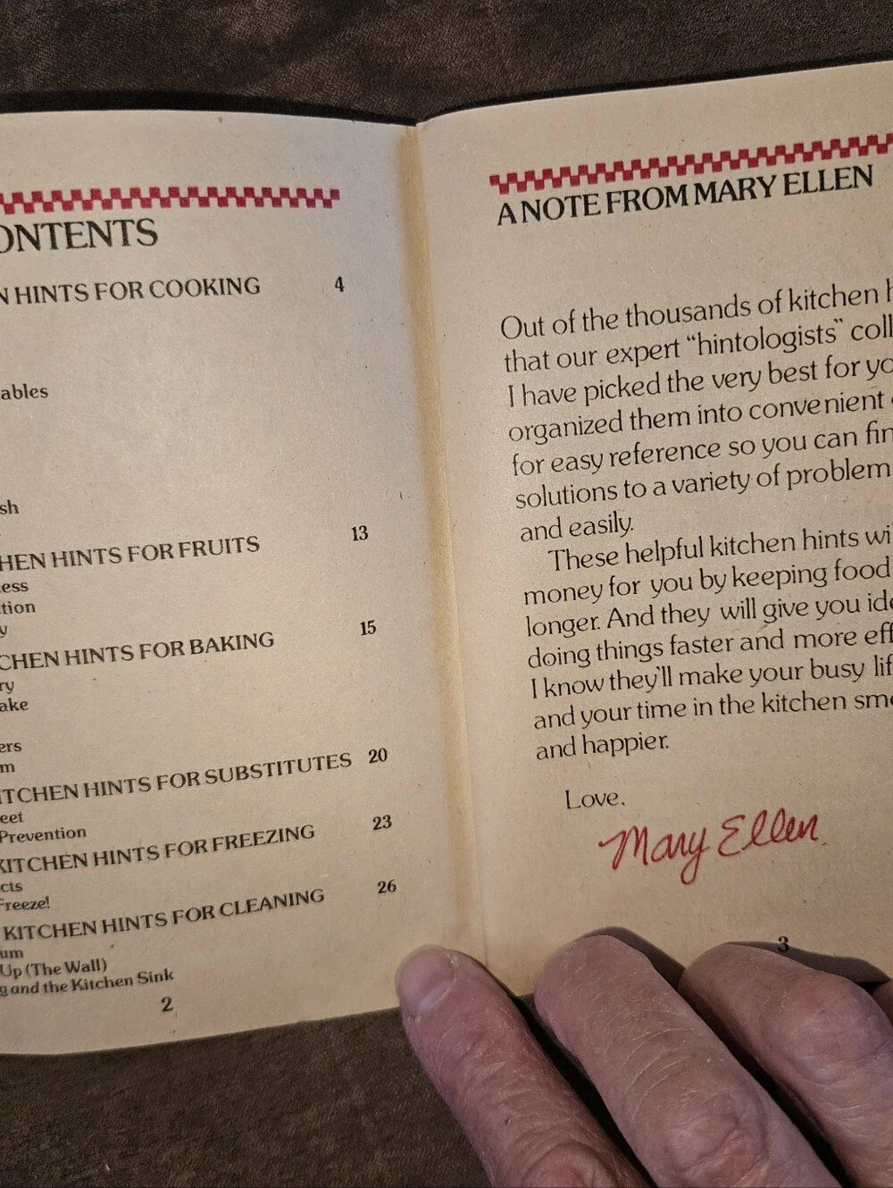 Vintage Mary Ellen's Best Of Helpful Kitchen Hints